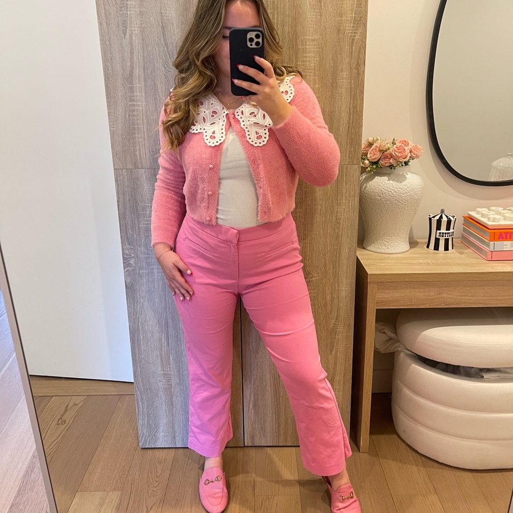 Zara pink mini flare pant